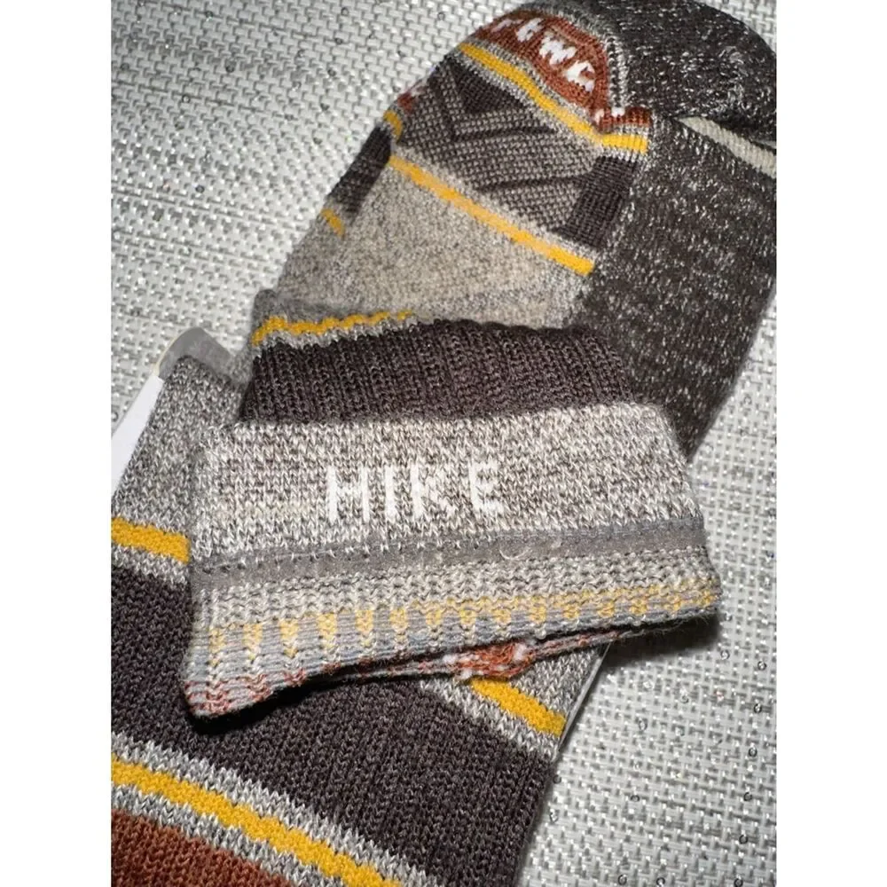SmartWool XL Unisex Brown Hike Mid Crew Light Cushion Merino Wool Blend Socks